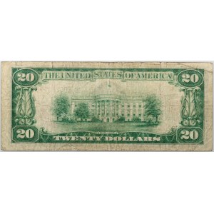 USA, Virginia, The Federal Reserve Bank of Richmond, 20 Dollars 1929, series E