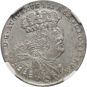August III, ort (18 pennies) 1755 EC, Leipzig