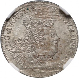 August III, sixpence 1756 EC, Leipzig