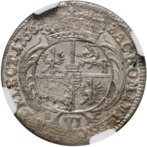 August III, sixpence 1756 EC, Leipzig