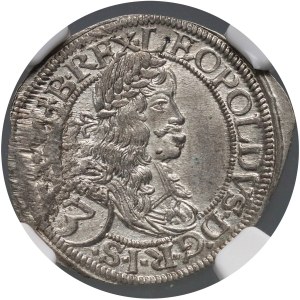 Austria, Leopoldo I, 3 krajcars 1665 CA, Vienna