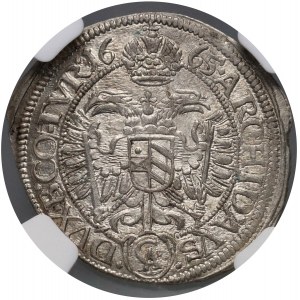 Austria, Leopold I, 3 Kreuzer 1665 CA, Vienna