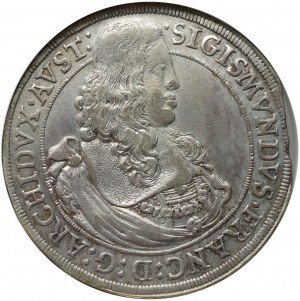 Rakúsko, Sigismund Franz, thaler 1665, Hall