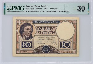 II RP, 10 Zloty 15.07.1924, II EM. A