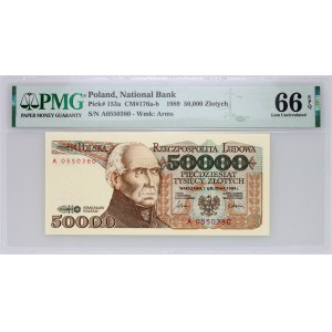 PRL, 50000 Zloty 1.12.1989, Serie A