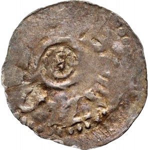 Boleslaw III the Wrymouth 1107-1138, denarius, Wroclaw, St. John's head.
