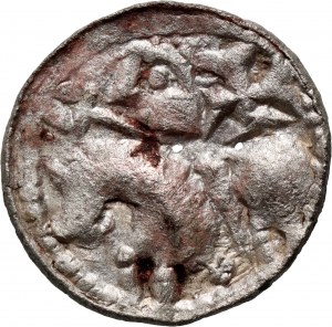 Boleslaw II the Bold 1058-1080, denarius, Cracow, Prince on horseback