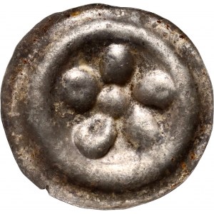 Quarter Poland, coins unspecified, brakteat, five-leaf rosette