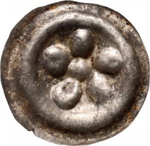 Quarter Poland, coins unspecified, brakteat, five-leaf rosette