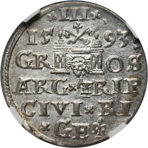 Sigismund III. Vasa, Trojak 1593, Riga