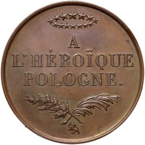 Belgio, medaglia della Polonia eroica 1831, Jean Jacques Barré