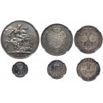 Wielka Brytania, Wiktoria, zestaw monet z 1893 roku wybitych stemplem lustrzanym, PROOF