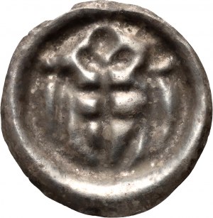Quarter Poland, coins unspecified, brakteat, shield between crosses, imitation of the Teutonic Order