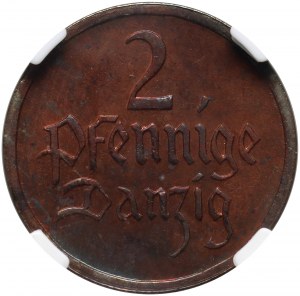 Free City of Danzig, 2 fenigs 1923, Berlin, mirror stamp (Proof)