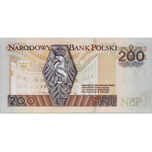 III RP, 200 zloty 25.03.1994, DE series, serial number type solid