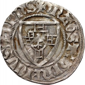 Řád německých rytířů, Jindřich I. von Plauen 1410-1414, žezlo, s písmenem D nad štítem, Gdaňsk