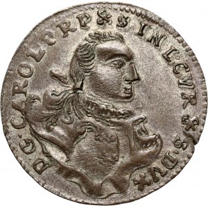 Curlandia, Carlo Cristiano di Sassonia, centesimo 1762 HCS, Mitawa