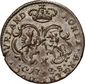 Courland, Karel Kristián Saský, penny 1762 HCS, Mitawa