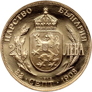 Bulharsko, Ferdinand I, 20 leva 1912, Restrike