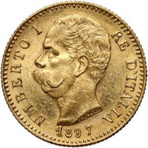 Italy, Umberto I, 20 Lire 1897 R, Rome