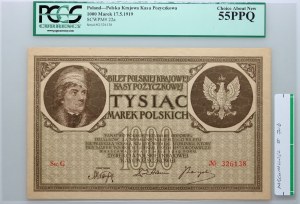 II RP, 1000 marks polonais 17.05.1919, Ser. G