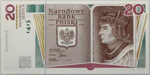 III RP, 20 zloty 2015, 600° anniversario della nascita di Jan Długosz, serie JD