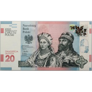 III RP, 20 zlotých 2015, 1050. výročie krstu Poľska, séria AB