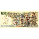III RP, 5000000 Zloty 1995, Jozef Pilsudski, Nachbildung des Banknotenentwurfs, MODELL Nr. 74, Serie YA