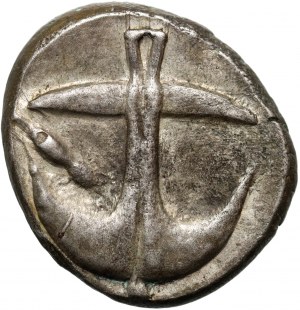 Grécko, pontská Apollónia, 5./4. storočie pred n. l., drachma