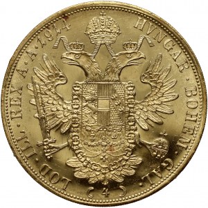 Austria, Franz Joseph I, 4 Ducats 1914, Vienna