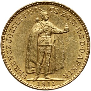 Ungarn, Franz Joseph I., 20 Kronen 1911 KB, Kremnica