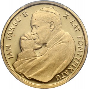 People's Republic, 2000 gold 1988, John Paul II, 10th anniversary of pontificate (Proof)