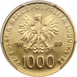 People's Republic of Poland, 1000 zloty 1989, John Paul II (Proof)