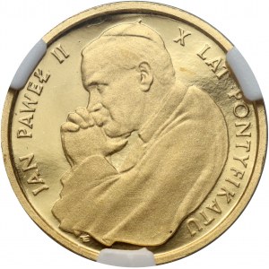 République populaire de Pologne, 1000 zlotys 1988, Jean-Paul II, 10e anniversaire du pontificat (Preuve)