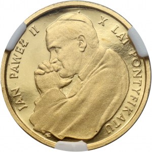 People's Republic of Poland, 1000 gold 1988, John Paul II, 10th anniversary of the pontificate (Proof)