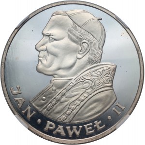 République populaire de Pologne, 10000 zloty 1986, Valcambi, Jean-Paul II, timbre miroir