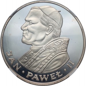 People's Republic of Poland, 10000 gold 1986, Valcambi, John Paul II, mirror stamp