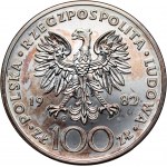Repubblica Popolare di Polonia, 100 zloty 1982, Valcambi, Giovanni Paolo II, francobollo ordinario