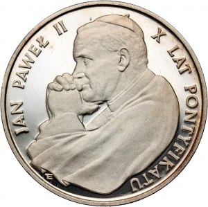 Poľská ľudová republika, 10000 zlotých 1988, Ján Pavol II. - 10. výročie pontifikátu