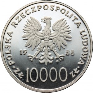 PRL, 10000 złotych 1988, Jan Paweł II - X lat Pontyfikatu