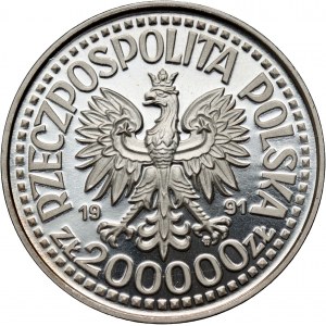 III RP, 200000 or 1991, Jean-Paul II, PRÓBA, argent