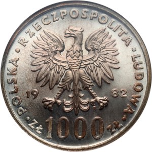 People's Republic of Poland, 1000 gold 1982, John Paul II, SAMPLE