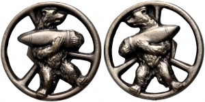 PSZnZ, set of collar badges of 22nd Artillery Supply Company 