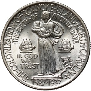 États-Unis d'Amérique, 1/2 Dollar 1937, Roanoke Island