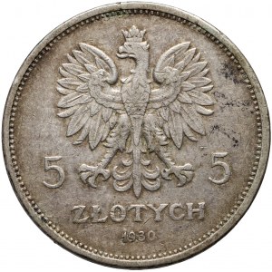 II RP, 5 zloty 1930, Varsavia, Nike