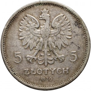 II RP, 5 Zloty 1930, Warschau, Nike