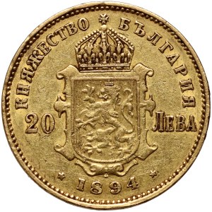 Bulgaria, Ferdinand I, 20 Leva 1894