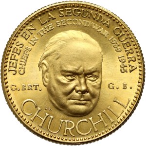 Venezuela, leaders de la Seconde Guerre mondiale, médaille d'or 1957, Churchill