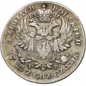 Kongresové kráľovstvo, Alexander I, 5 gold 1816 IB, Warsaw