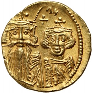 Byzantium, Constans II, Constantine IV, Heraclius and Tyberius (641-668), Solidus, Constantinople